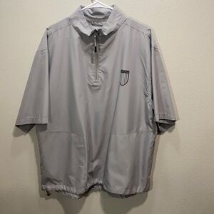 Faldo Claret & Green short sleeve pullover‎ windbreaker golf